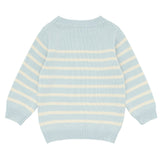 unisex light blue and cream knit sweater