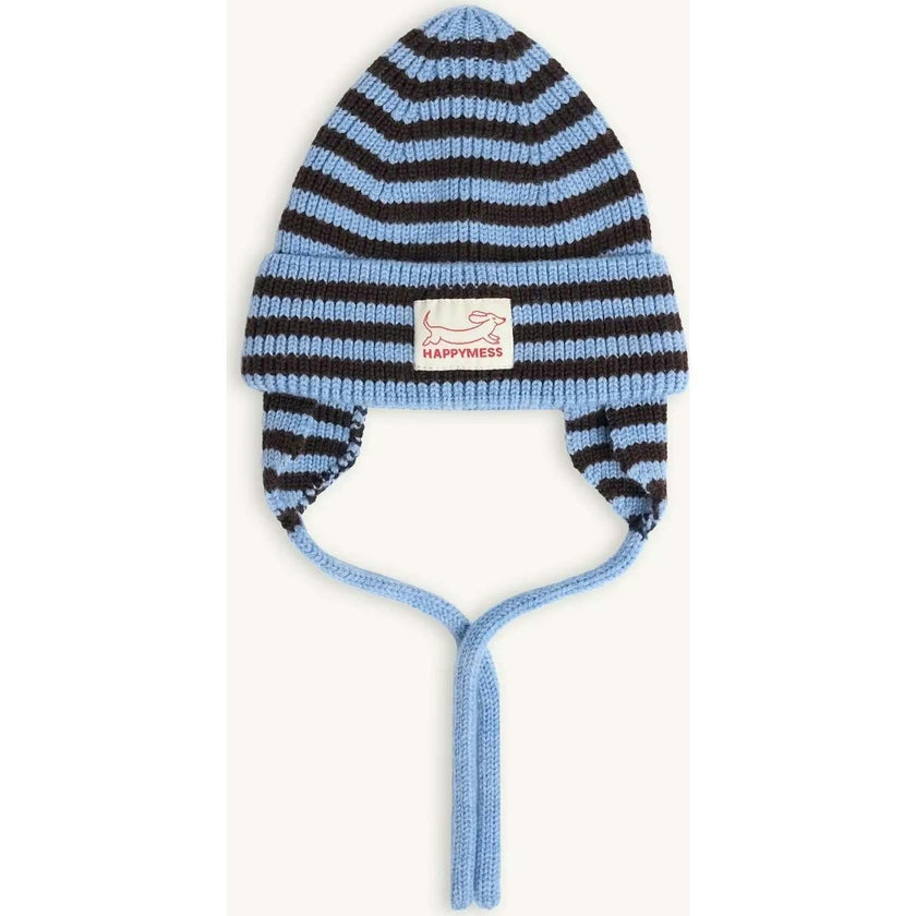 children's merino hat - choco stripes