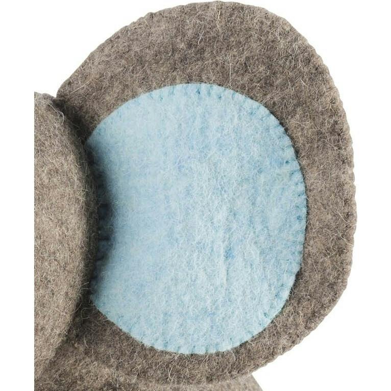 Blue Elephant Door Stop Hand Felted Wool