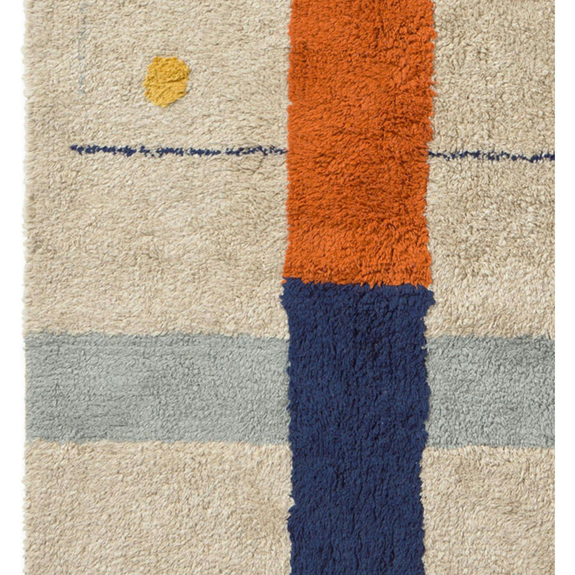 Washable Rug Geometrical Shapes, Beige