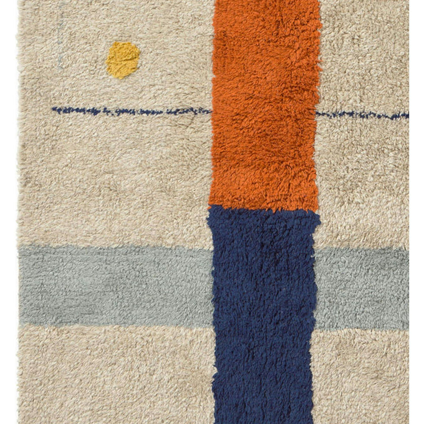 Washable Rug Geometrical Shapes, Beige