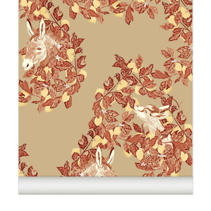 Papier peint Citron'âne coloris Etrusque