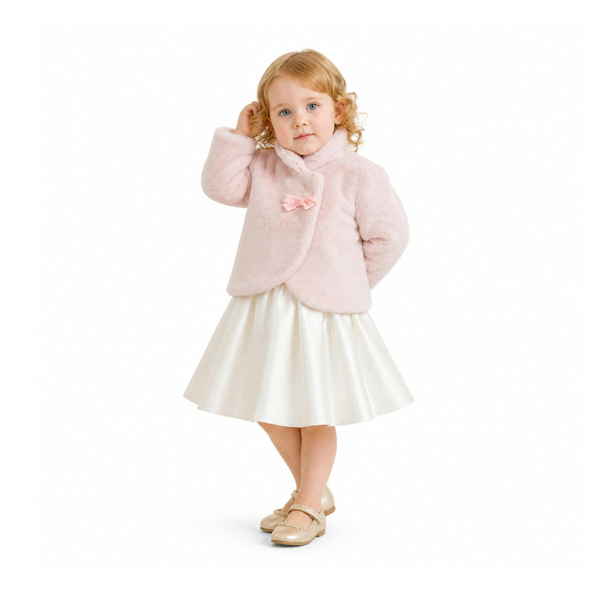 Pink Plush Asymmetrical Coat