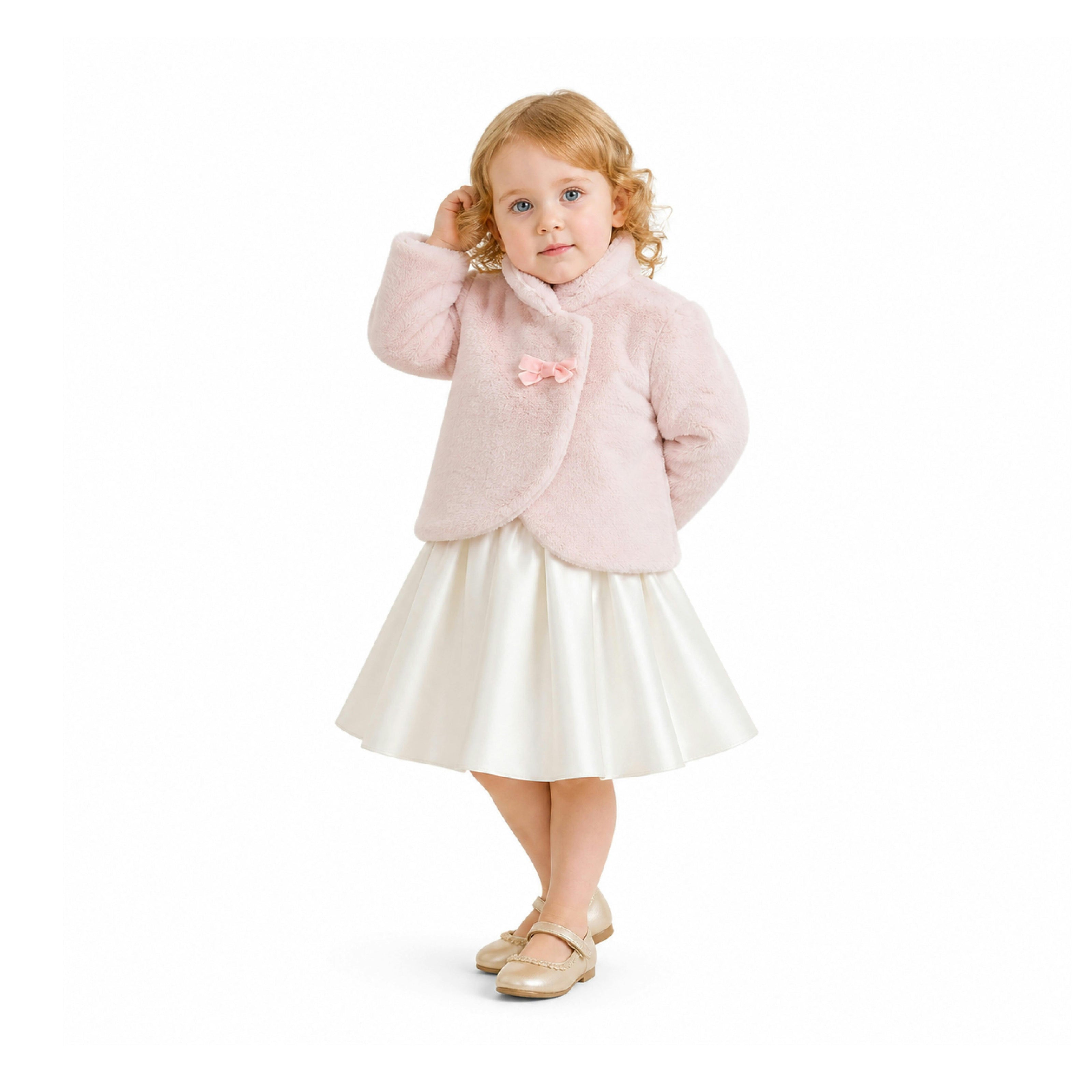 Pink Plush Asymmetrical Coat
