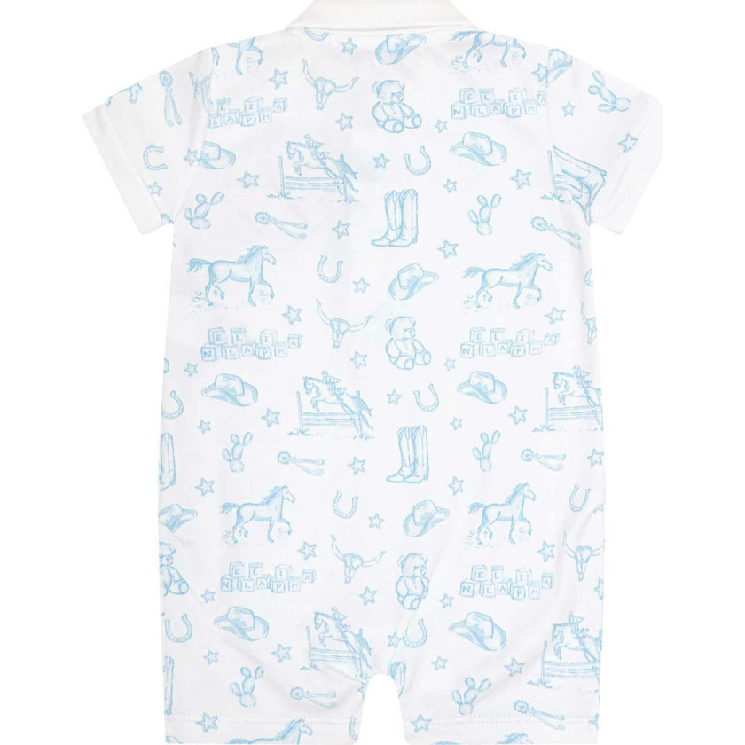 Blue Lone Star Toile&nbsp;Romper
