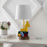 Sahara 17.5" Mid-Century Vintage Iron/Resin LED Kids' Table Lamp with Phone Stand and USB Charging Port