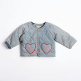Quilted Jacket in Denim Darling