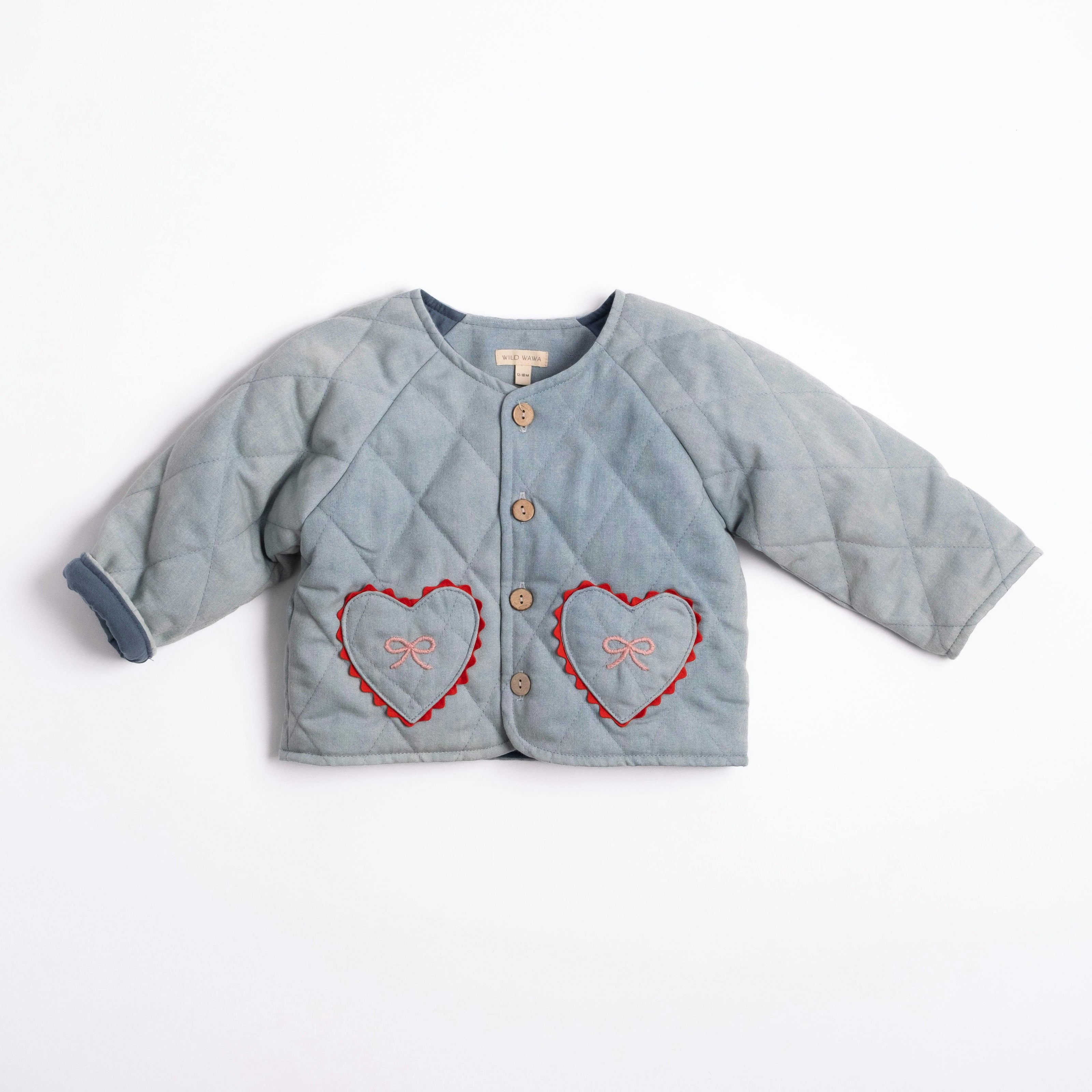 Quilted Jacket in Denim Darling