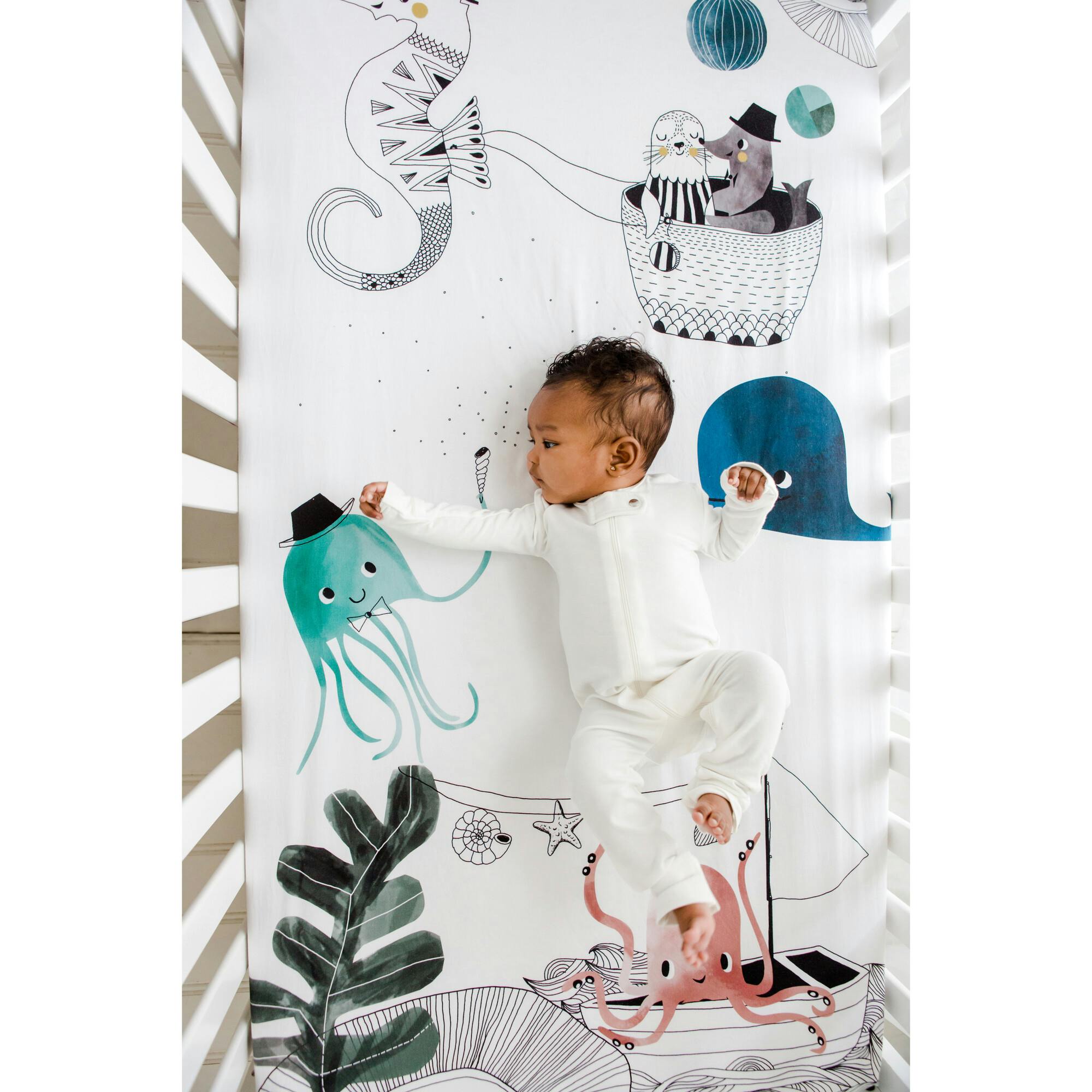 Underwater Love Standard Crib Sheet