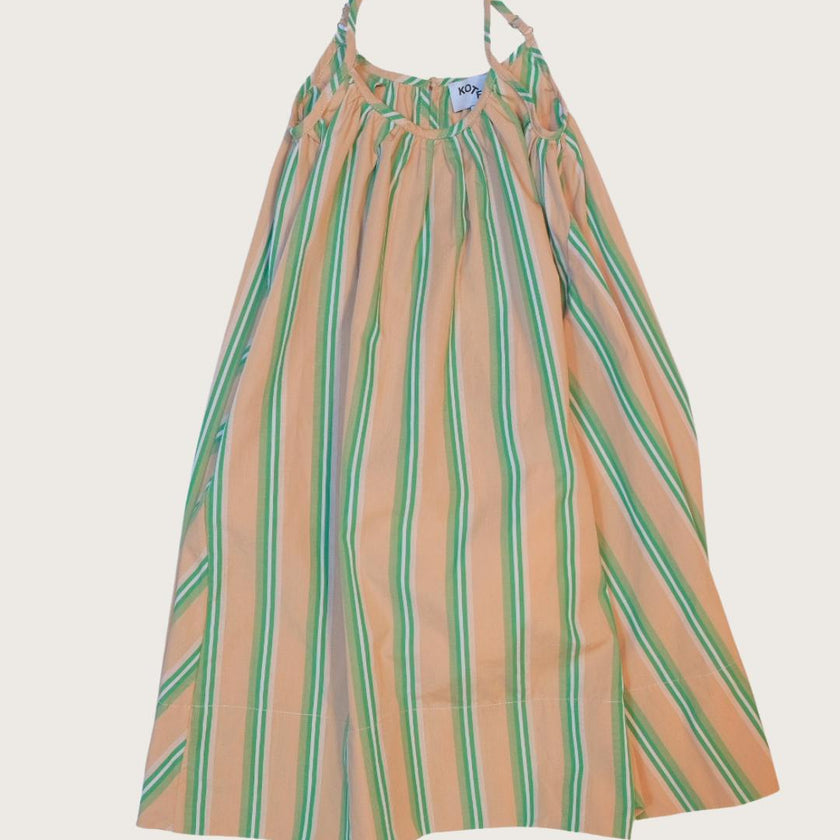 Cleo Green Stripe Cotton Slip Dress