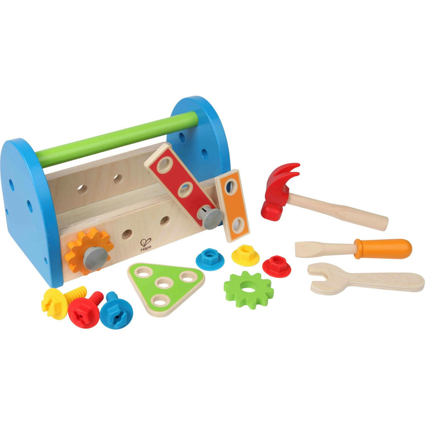 Fix It Kid's Wooden Tool Box Play Set W/ Accessories