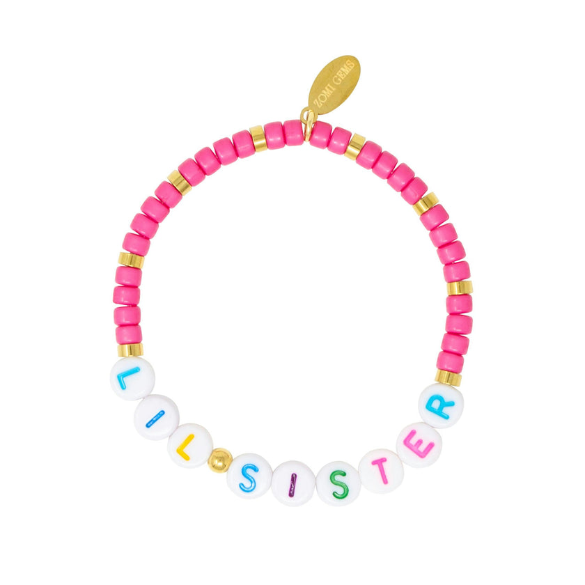 Girl's Big Sis/Lil Sis Stretchy Bead Bracelet Set