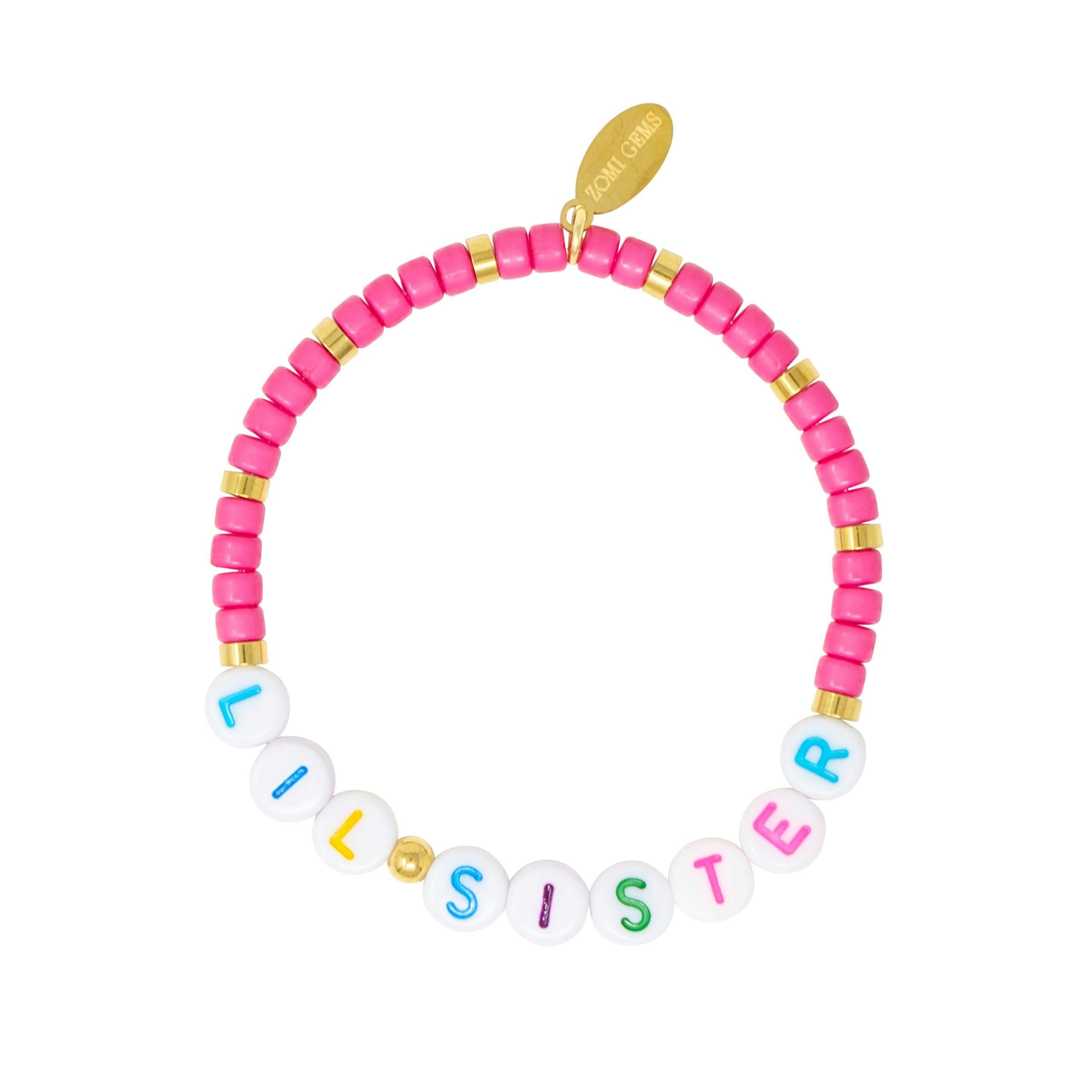 Girl's Big Sis/Lil Sis Stretchy Bead Bracelet Set