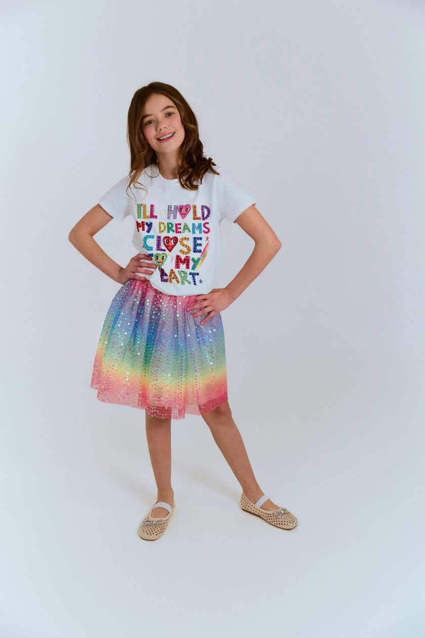 Rainbow Sequin Skirt