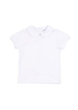 White Knit Short Sleeve Blouse
