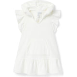 Hooded Terry Swim Cover-Up, White