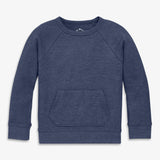 Kids heathered waffle pocket tee