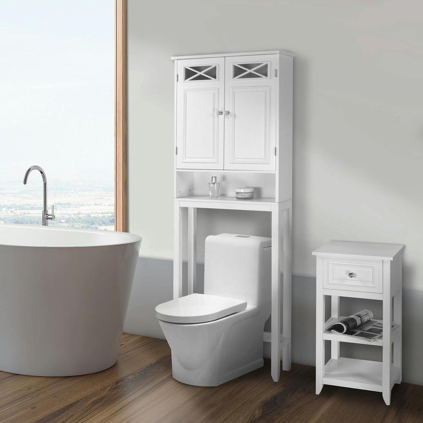 Dawson Wooden Space Saver with Cross Molding and 2 Doors