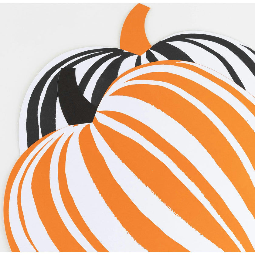 Stripe Pumpkin Paper Placemats