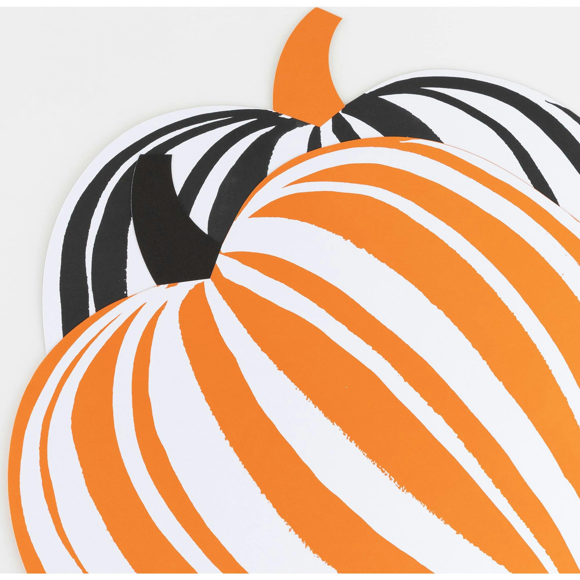 Stripe Pumpkin Placemats