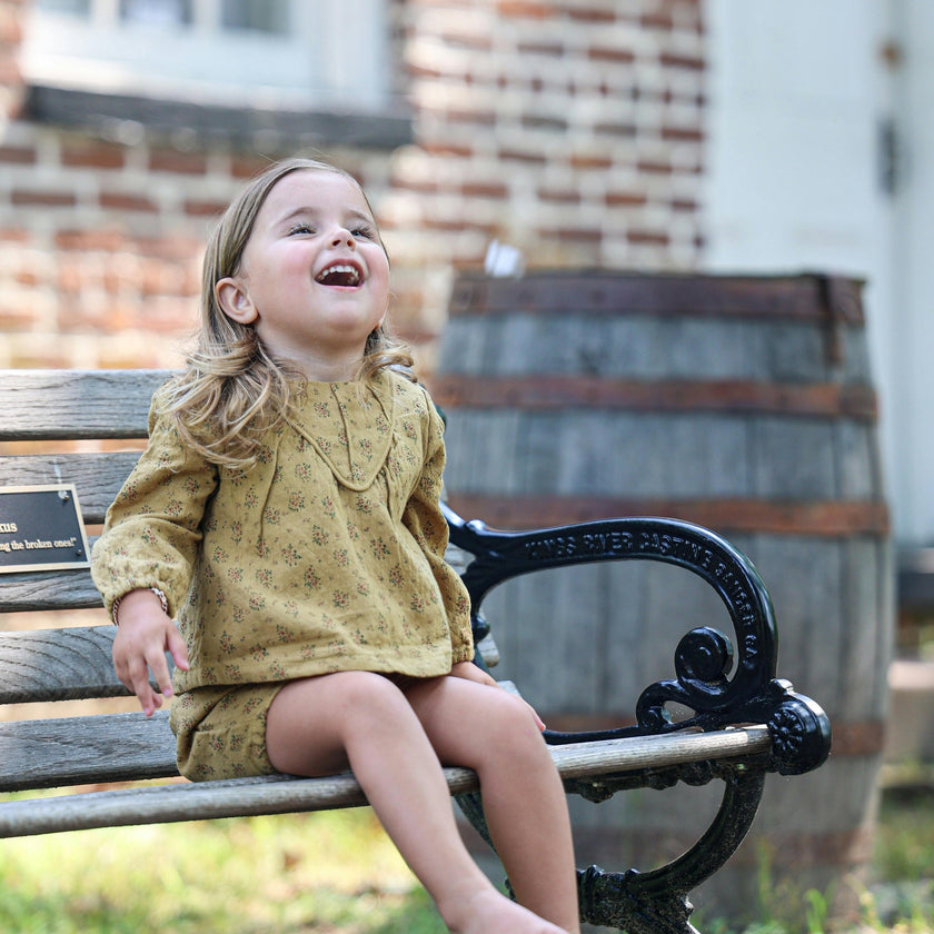 Winter Forest Long Puff Sleeve Top & Short 2-Piece Set