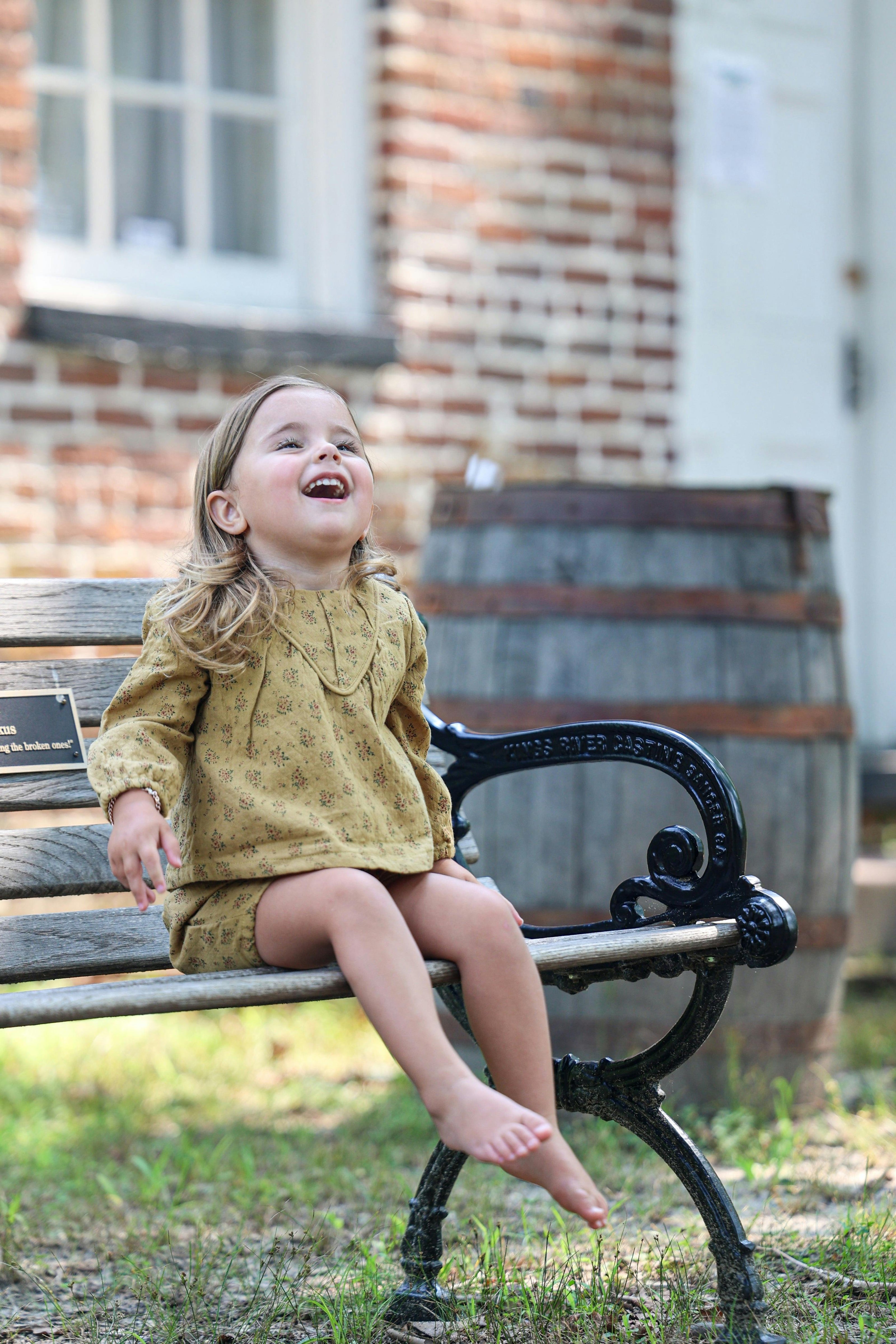 Winter Forest Long Puff Sleeve Top & Short 2-Piece Set