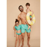 Mint Green Bandana Men's Swim Shorts