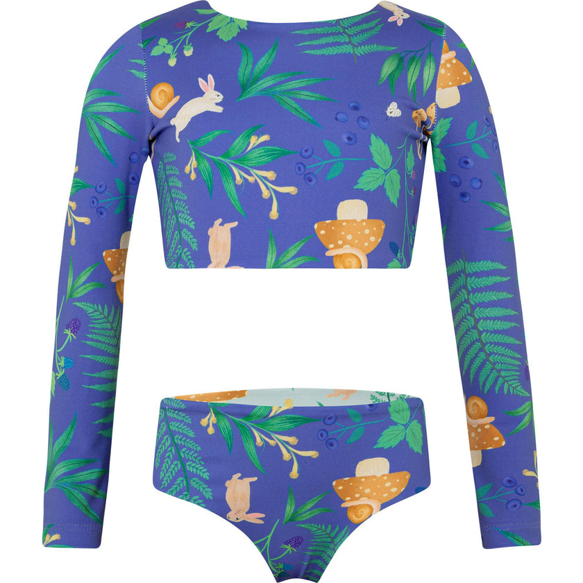 BOSQUE DE CONEJOS AZUL - SUN LONGSLEEVE BIKINI