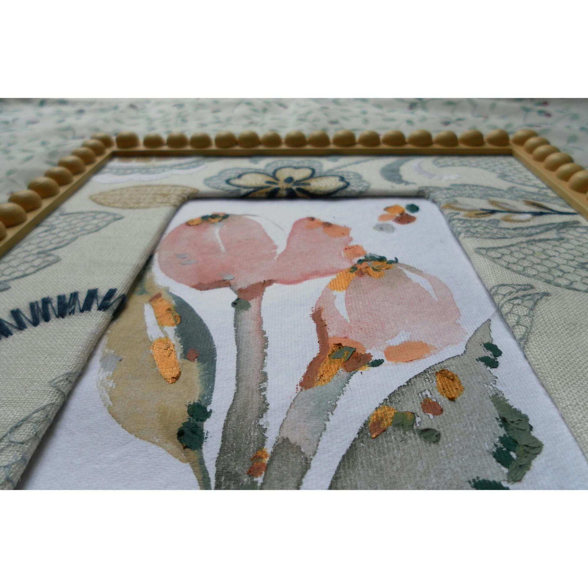 Slow Seeds No. 23 – Original Watercolor & Oil Pastel Painting