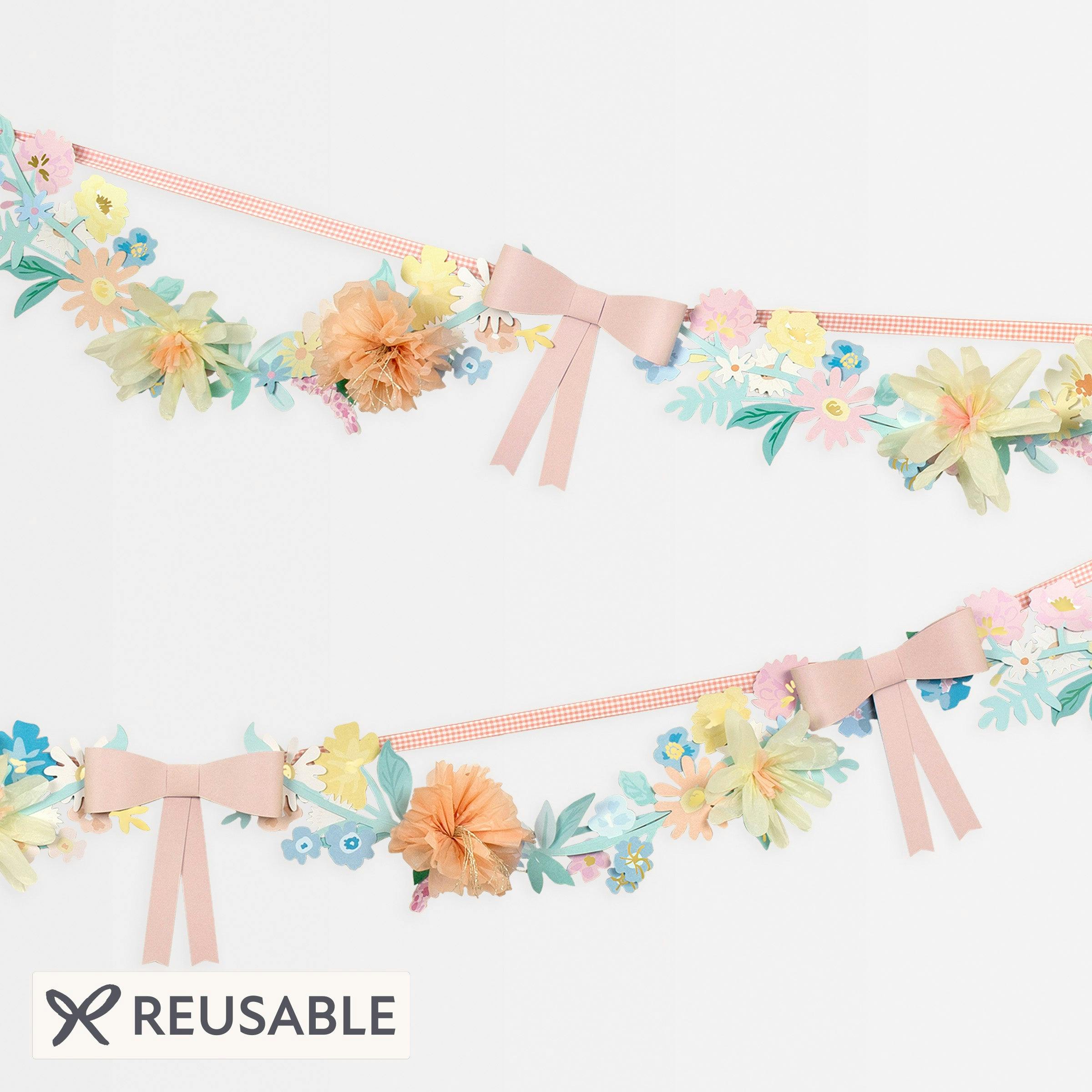 Flower & Bow Garland