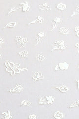 Nail Sticker By Zoe Wodarz - Flower White