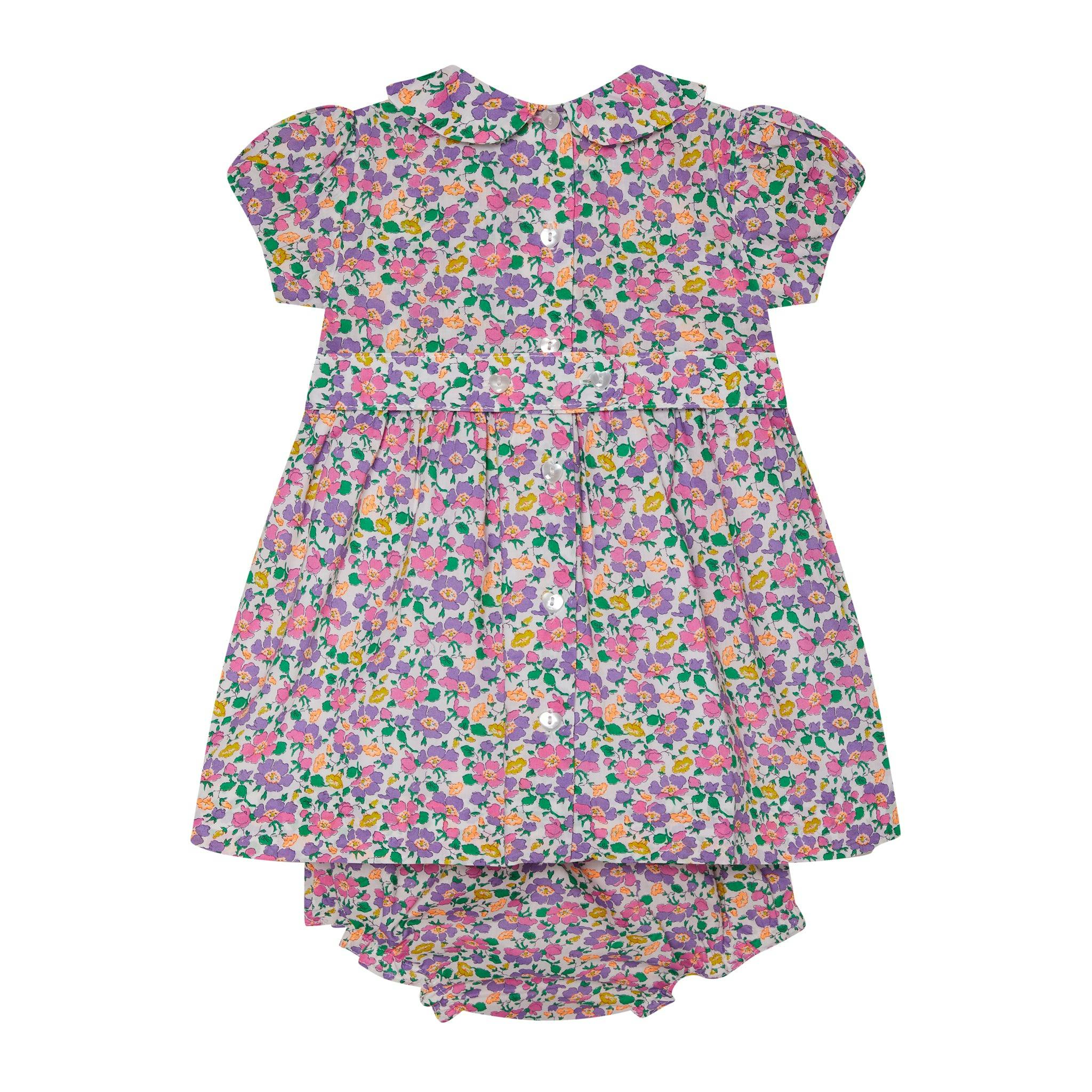 Made With Liberty Fabric Smocked Baby Dress Fable