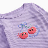 Cherry Ribbed Pajama Set