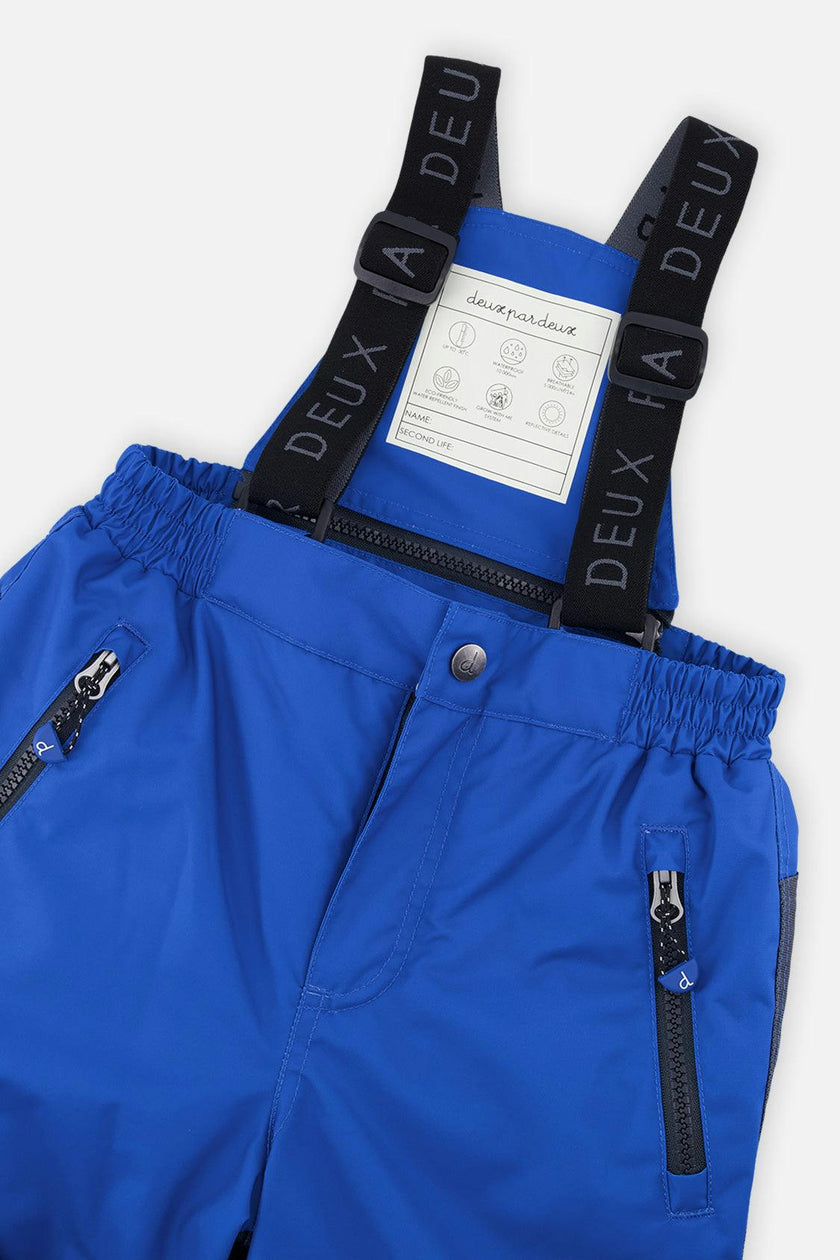 Two Piece Play Snowsuit Grey and Blue Dinosaur Print with Blue Pants