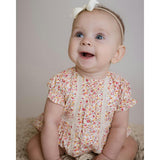 Pink Floral Bubble Romper