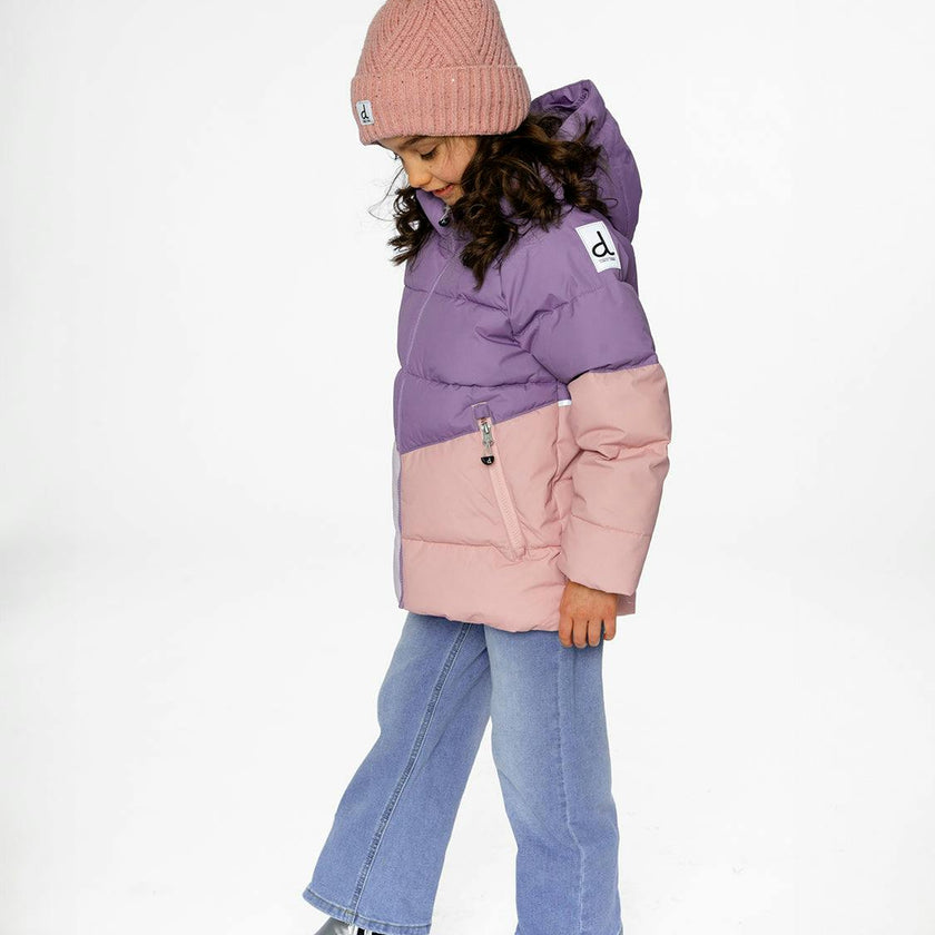 Color-Block Winter Jacket Violet