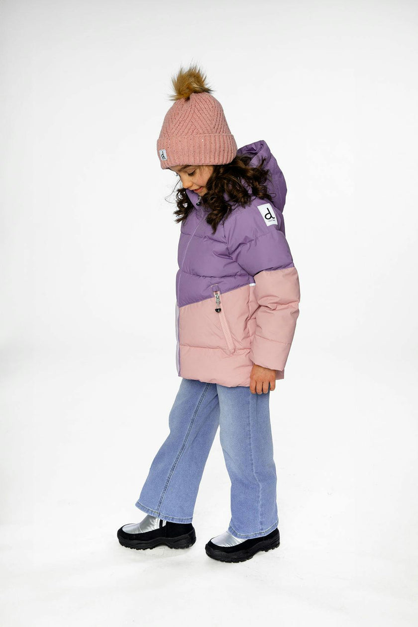 Color-Block Winter Jacket Violet