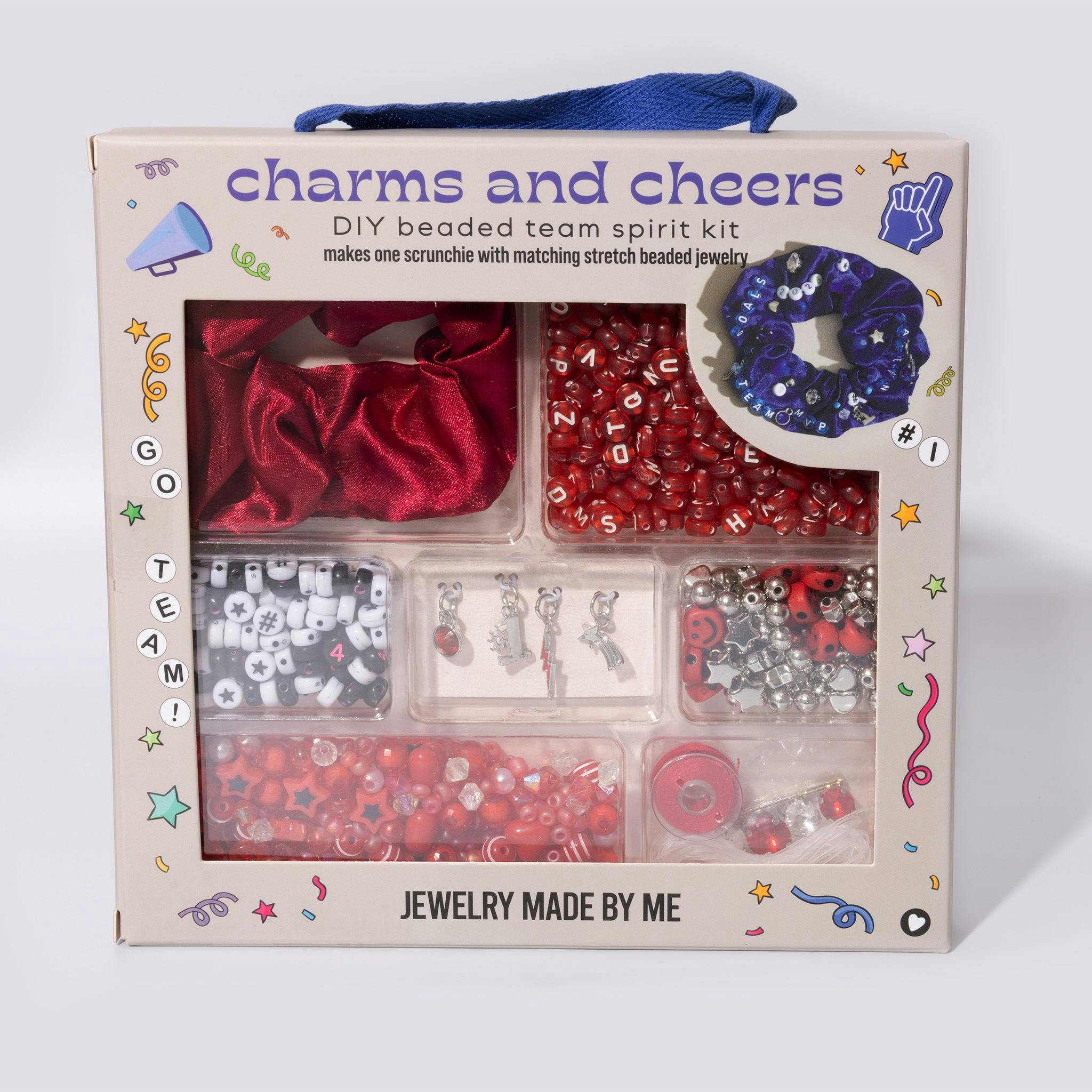Red DIY Beaded Scrunchie Kit