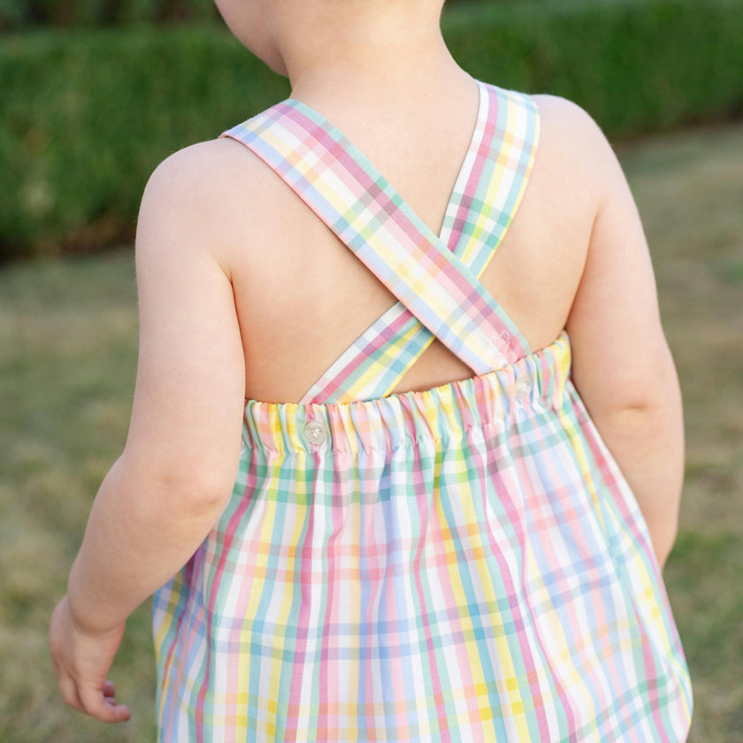 Ethan Boy Bubble - Pastel Gingham