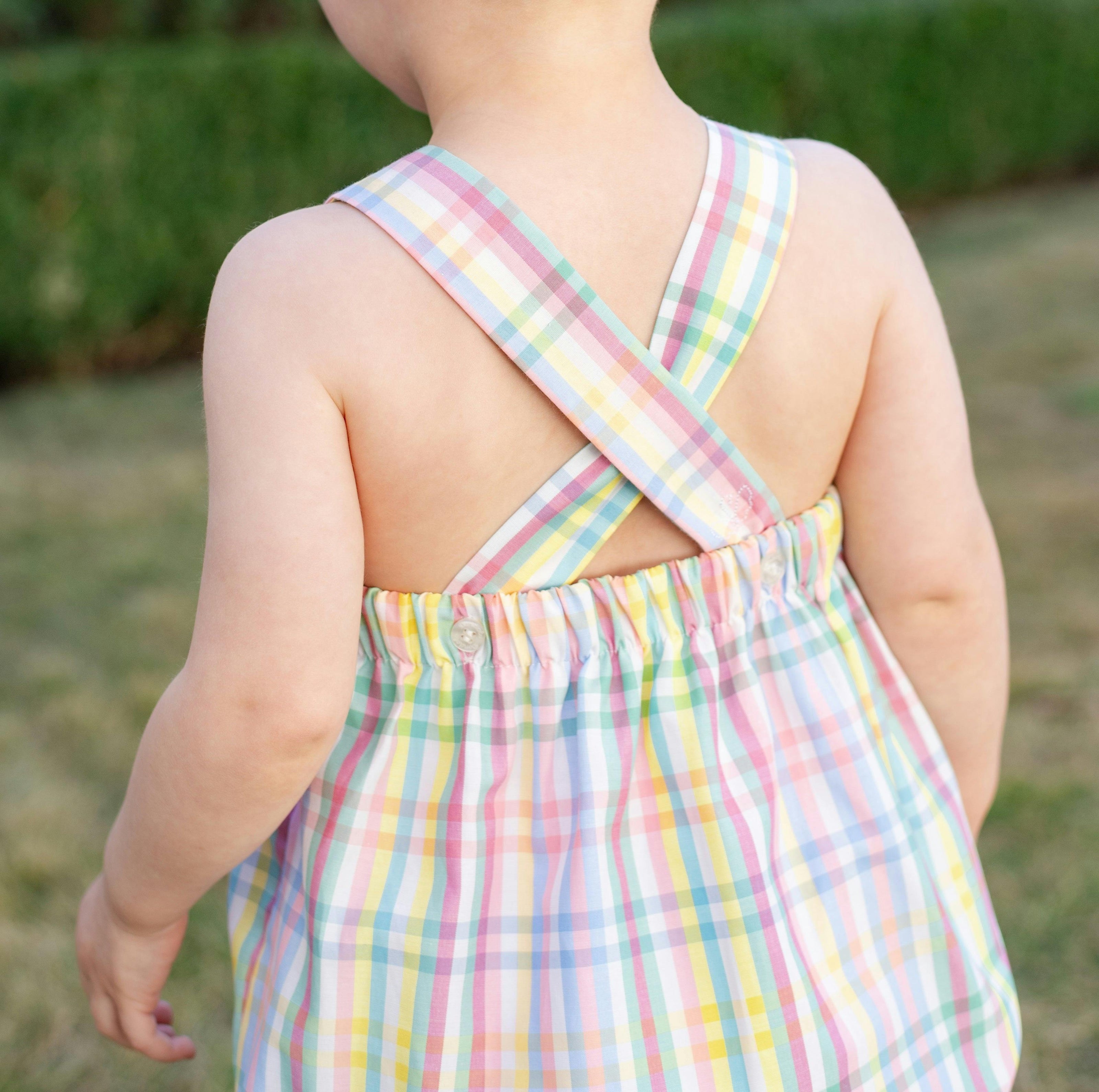 Ethan Boy Bubble - Pastel Gingham