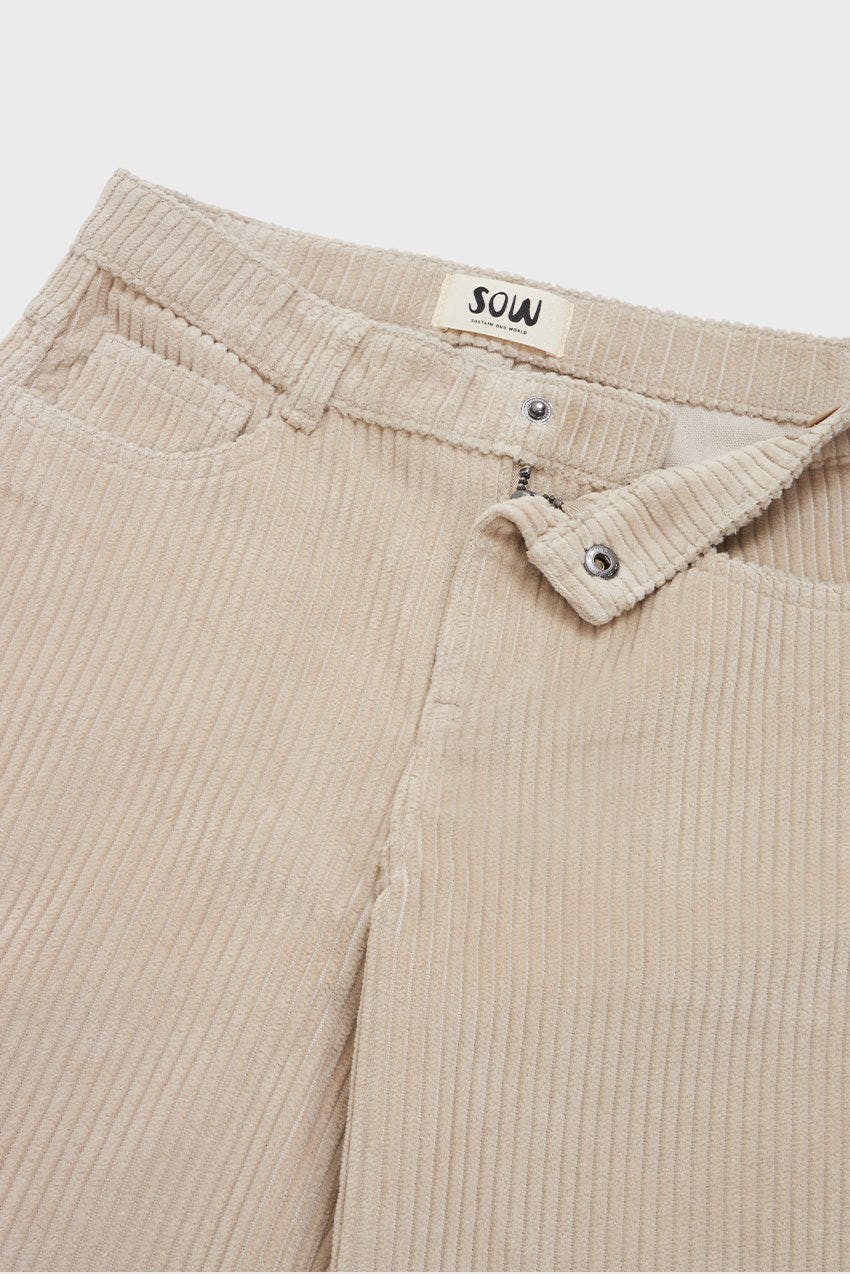 Organic Cotton Corduroy Wide Leg Pant