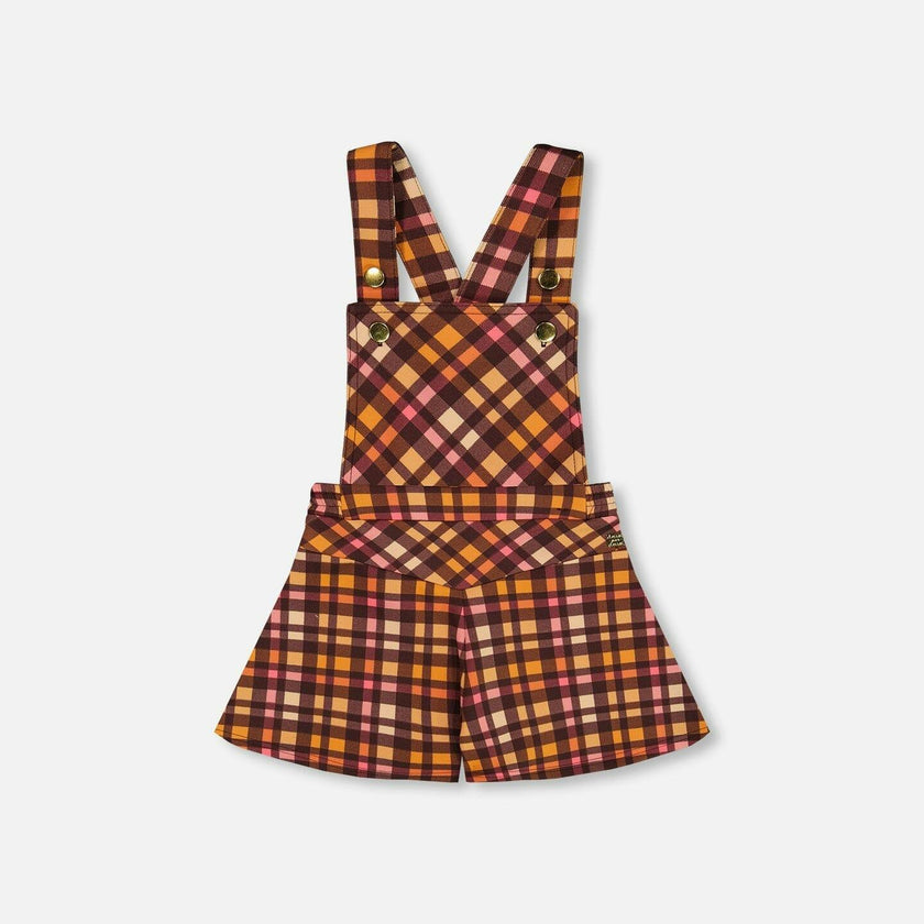 Milano Checketed Sleeveless Shortall