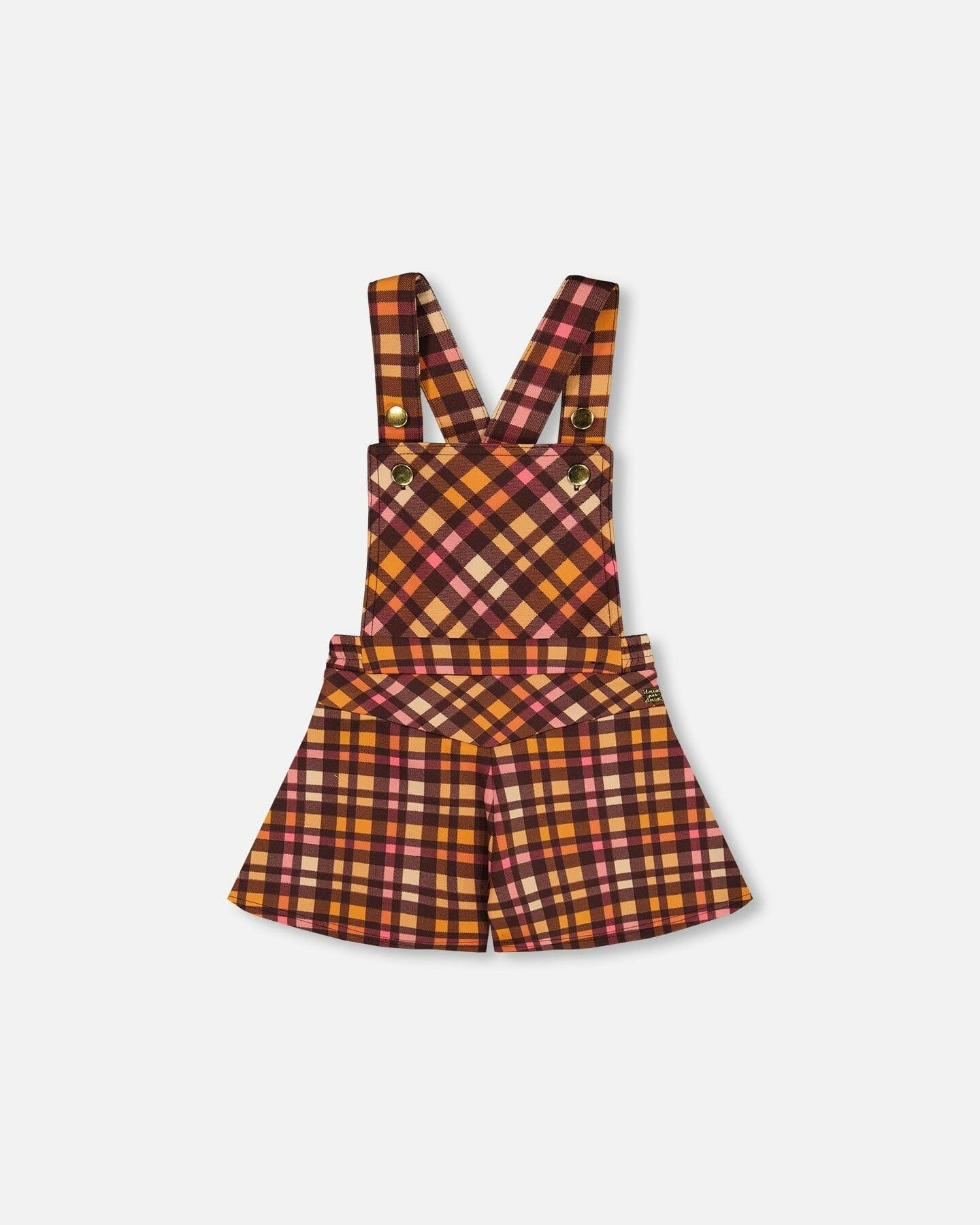 Milano Checketed Sleeveless Shortall