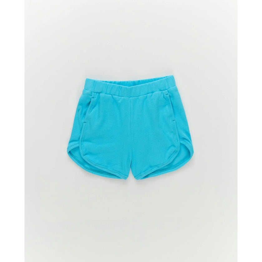 Girls Rib Shorts in Cloud Blue
