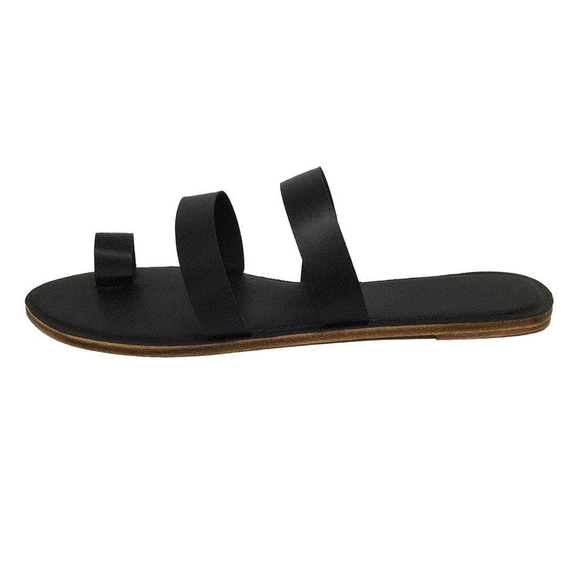 Trompe L'Oeil Women's Leather Slides