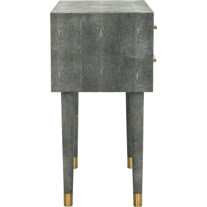 Nour Faux Shagreen End Table