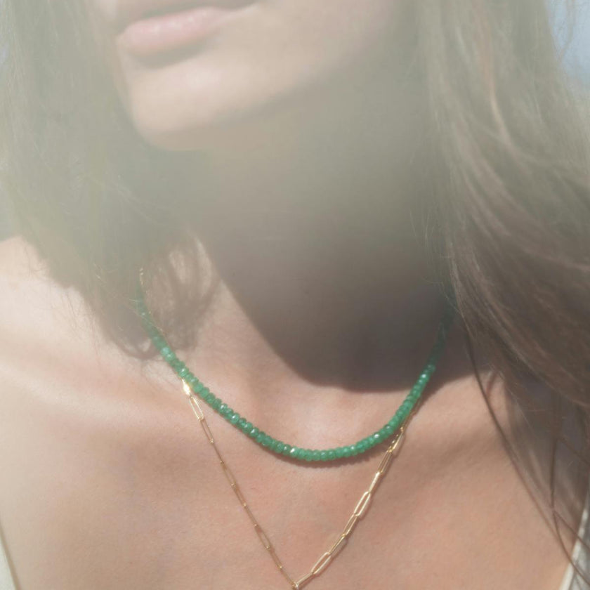 Emerald Beaded Necklace