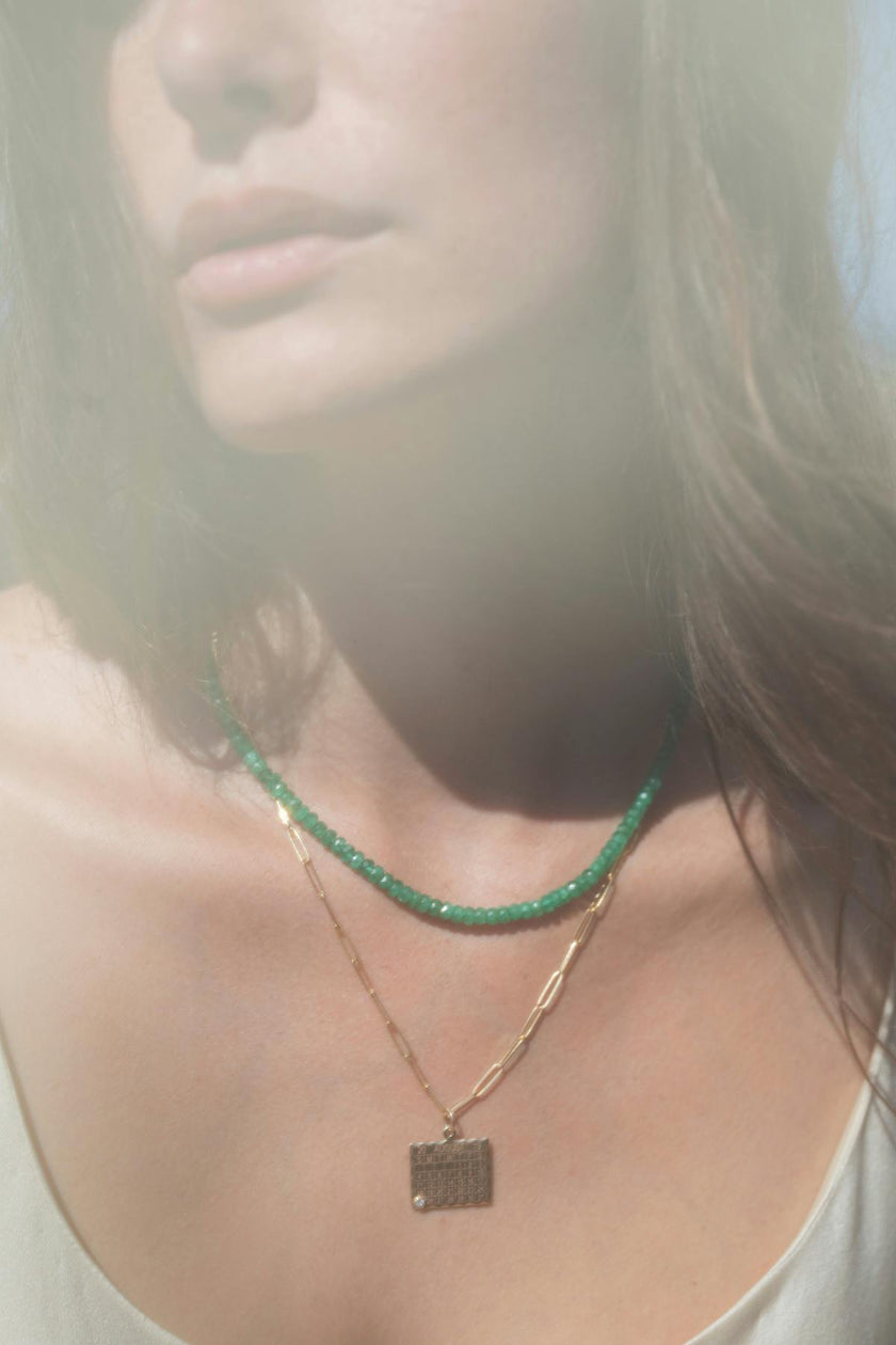 Emerald Beaded Necklace
