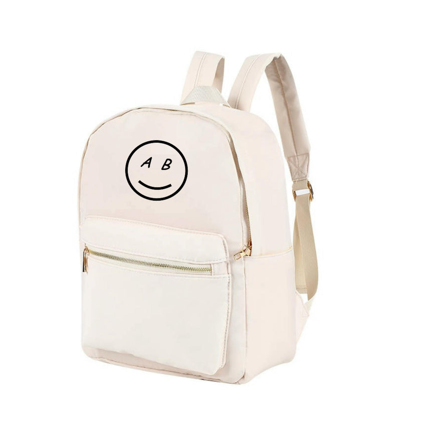 Personal Smiley Embroidered Backpack