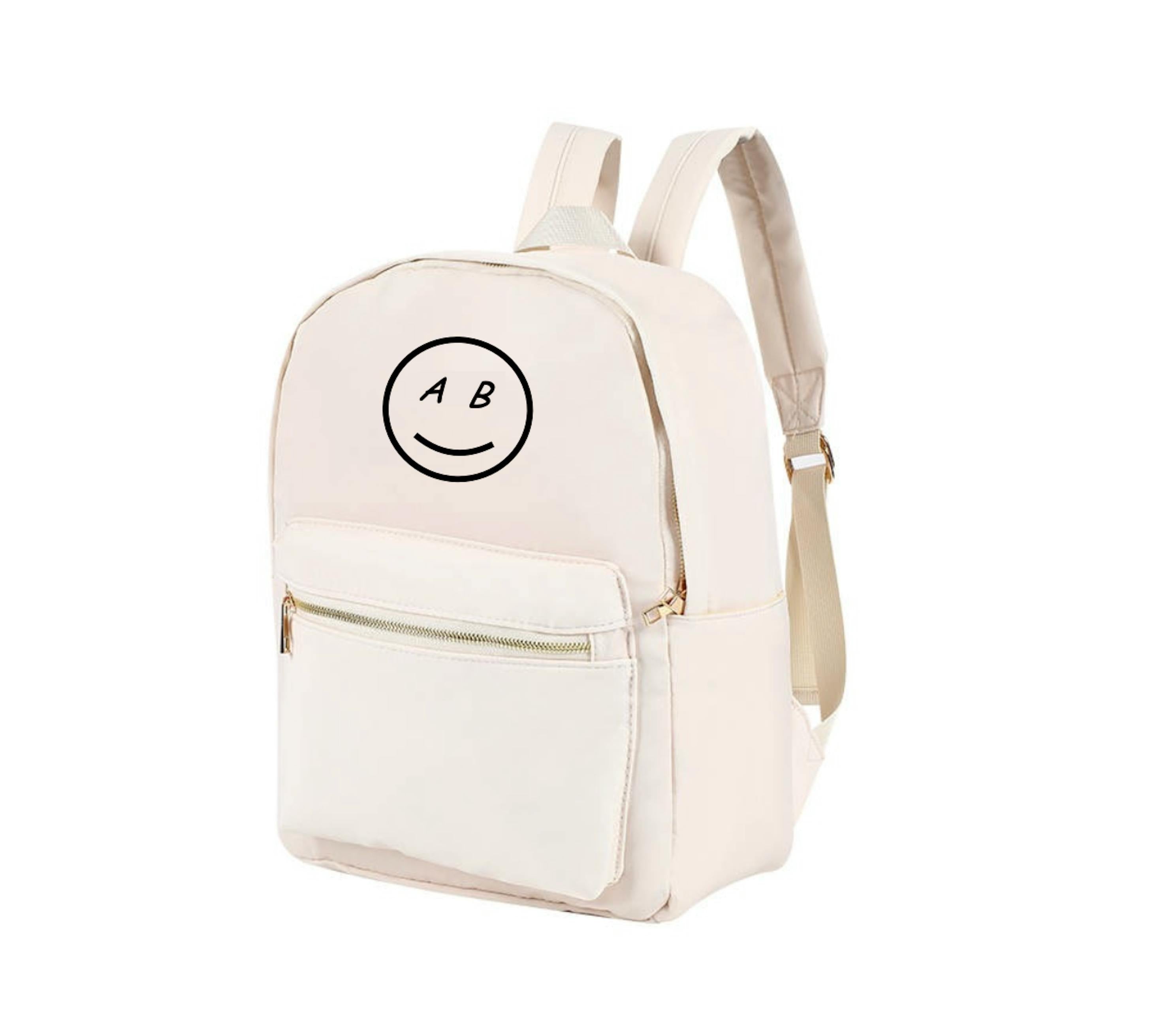 Personal Smiley Embroidered Backpack